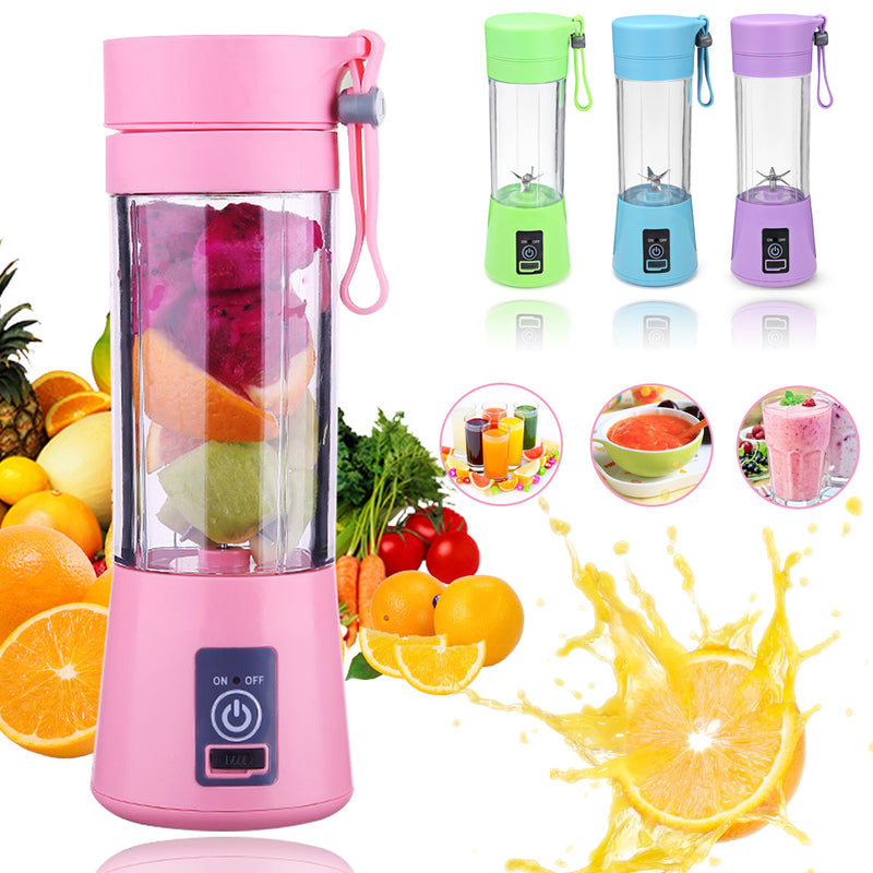 400ml 6 Blades USB Fruit Juicer Bottle Portable DIY Juicing Extracter Cup Machine