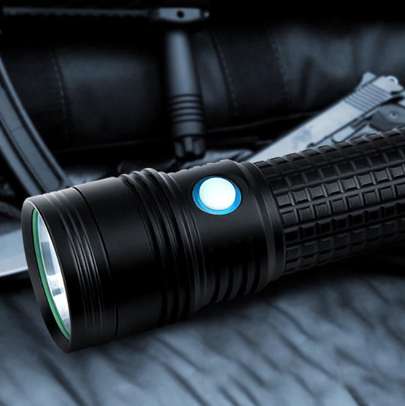 SKYFIRE SF-418 L8 1800 Lumens Flashlight  USB Charging 26650 Battery 4 Modes Waterproof Tactical Torch Light Work Lamp
