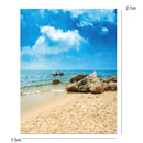 5X7FT Blue Sky Beach Sea Photography Backdrop Studio Vinyl Photo Background Prop