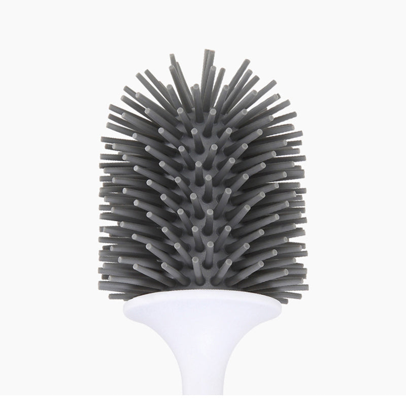 Wall Mounted /Floor Stand 360 TPR Soft Bristle Silicone Toilet Cleaning Brushes with Holder