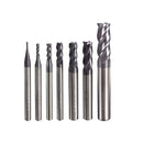 Drillpro 7pcs 1-10mm 4 Flutes End Mill Cutter Tungsten Carbide Milling Cutter CNC Tool