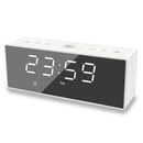 EK8609 Digital Alarm Clock Timer LED Mirror Snooze Table Clock Electronic Time Date Temperature Display Home Decorations
