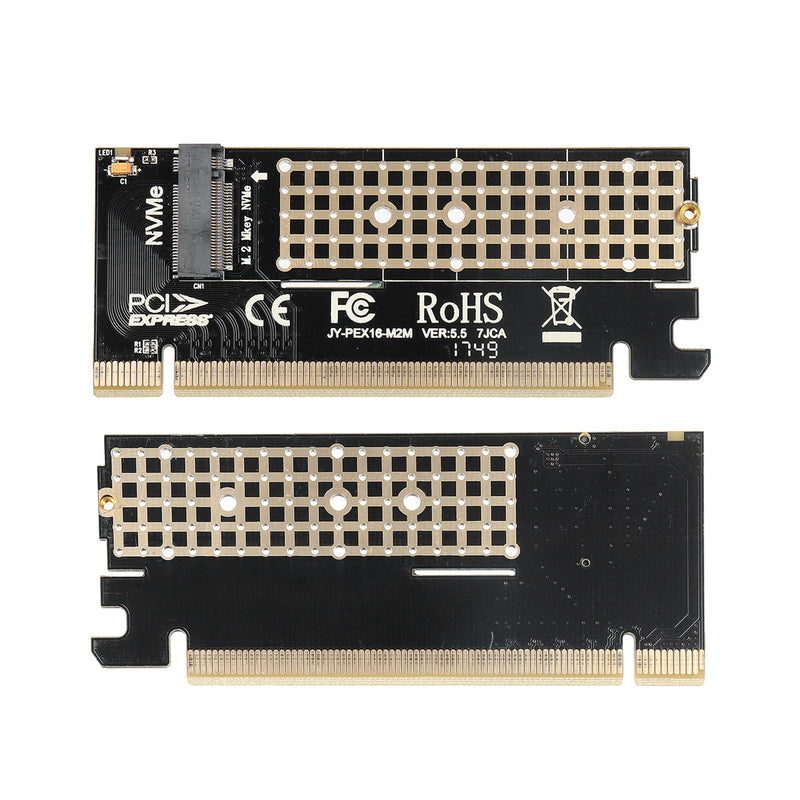 M.2 NVMe SSD NGFF to PCI-E 3.0 X16/X4 Adapter M Key Interface Expansion Card
