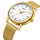 BIDEN 0114 Waterproof Business Style Men Wrist Watch Stainless Steel Band Quartz Watch