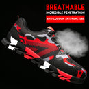 TENGOO Men's Safety Shoes Steel Toe Work Shoes Breathable Non-Slip Anti-smashing Running Hiking Shoes