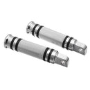 Motorcycle Silver Aluminum Foot Pegs Footrests For Harley Touring Sportster Softail Dyna Bobber