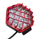 48W 16LED Work Light with Lens Front Bumper Roof Hexagon Mesh Engineering Inspection Lamp White for Boat Truck Off-Road