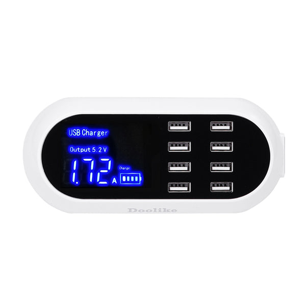 Doolike DL-CH18 8A 8Ports Hub Socket Charging USB Charger With Real-time Voltage Current Display