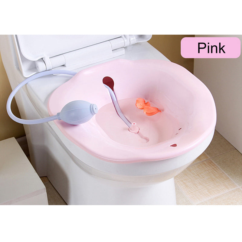 2.5L Portable Bidet Sitz Bath Tub Washing Nursing Basin Kit With Sprayer On Toilet