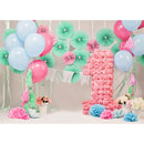 5x7FT Vinyl Balloon One Year Old Party Photography Backdrop Background Studio Prop