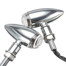 4pcs 10mm Motorcycle Bullet Turn Signal Indicator Light For Harley Davidson Cruiser Chopper Chrome