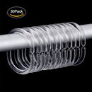 30 Pack Shower Curtain Rings Curtain C Rings Hook Hanger Bath Drape Loop Cl W4X4