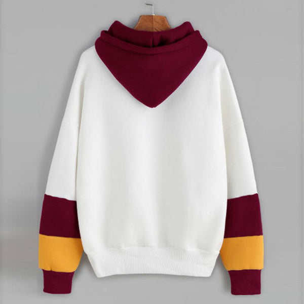 Women Long Sleeve Hoodies Sweatshirts Drawstring Block Cactus Oversized Hoo Y7E2