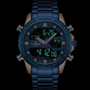 NAVIFORCE 9138S Waterproof LED Dual Digital Watch Military Style Men Wrist Watch