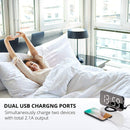 Digital alarm clock - stylish led clock with the USB port, a huge display,  E2F9