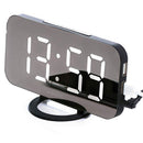 Digital alarm clock - stylish led clock with the USB port, a huge display,  E2F9