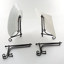 (4 pack)Iron Display Stand, Black Iron Easel Plate Display Photo Holder Sta M6G9