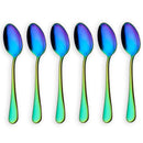Rainbow color TeaSpoons Coffee Spoon Mini Cake Spoon Stainless Steel Set of O8W7