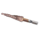 Drillpro 4-12mm M35 HSS-CO Spiral Groove Hex Shank Metalworking Spiral Step Drill Bit