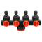 1/2 Inch 4 Way Splitter Garden Water Hose Tap Internal Thread Quick Connector