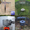 Camping Stove Windscreen 12 Plates Ultralight Folding Camp Stove Windscreen U6T5