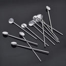 7.5 inch Spoon Straws Set, Stainless Steel Reusable Drinking Straw Stirrers D2G3