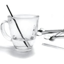 Fine Stainless Steel Reusable Spoon Drink Straw Set Long Spoons / Stirrer F N9S1