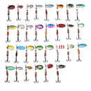 ZANLURE 30pcs Metal Fishing Lure Minnow Poper Pike Salmon Bait Bass Trout Fish with Hook