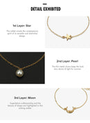 Trendy Multi-layer Anklet Moon Star Pearl Pendant Chain Anklet Bohemian Jewelry for Women