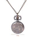 Small quartz pocket watch hollow retro design quartz pocket watch