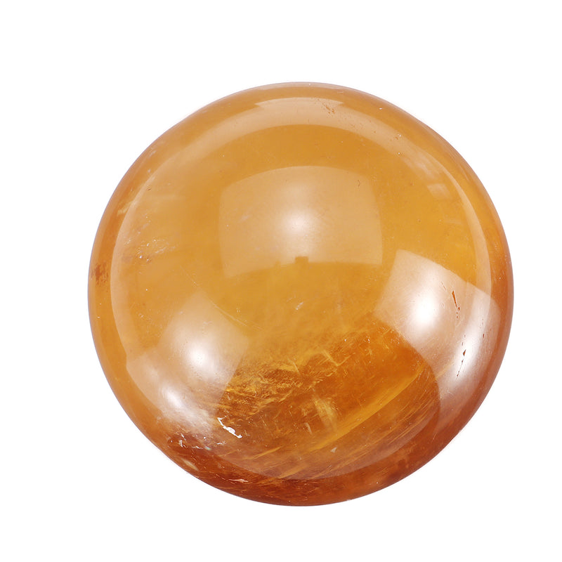 40mm Crystal Ball With Base For Home Decorations Yellow Natural Stones Specimen