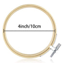 6 Pieces 4 Inch Round Wooden Embroidery Hoops Bulk Wholesale Bamboo Circle