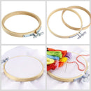 6 Pieces 4 Inch Round Wooden Embroidery Hoops Bulk Wholesale Bamboo Circle