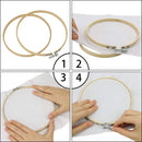 6 Pieces 4 Inch Round Wooden Embroidery Hoops Bulk Wholesale Bamboo Circle