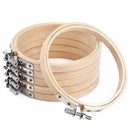 6 Pieces 4 Inch Round Wooden Embroidery Hoops Bulk Wholesale Bamboo Circle