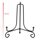 (4 Pack) 6 inch Iron Display Stand, Black Iron Easel Plate Display Photo HolY2K2