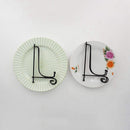 (4 Pack) 6 inch Iron Display Stand, Black Iron Easel Plate Display Photo HolY2K2