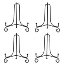 (4 Pack) 6 inch Iron Display Stand, Black Iron Easel Plate Display Photo HolY2K2