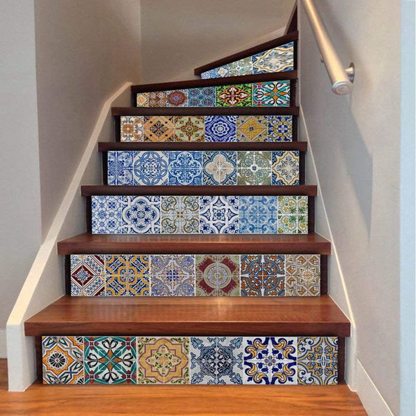Peel and Stick Tile Backsplash Stair Riser Decals DIY Tile Decals Mexican T G7O8