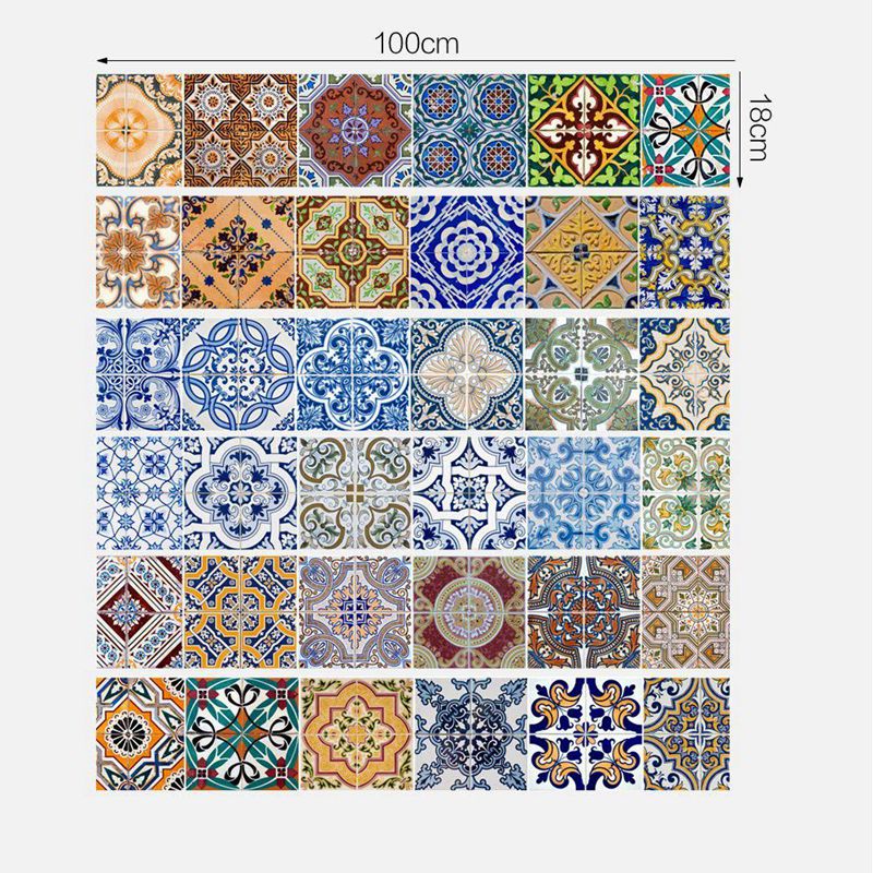 Peel and Stick Tile Backsplash Stair Riser Decals DIY Tile Decals Mexican T G7O8
