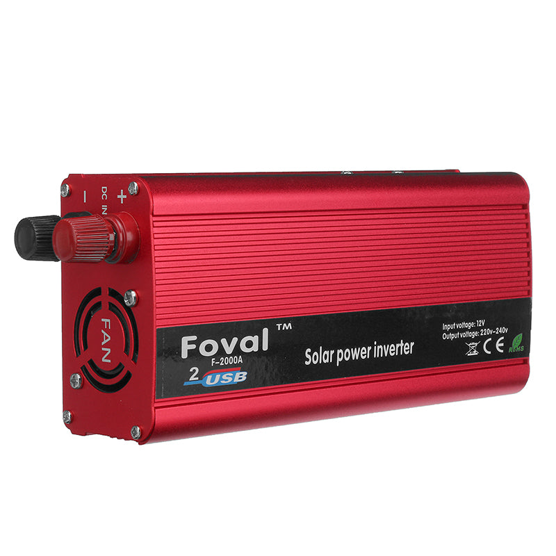 Boat Car 2000W Converter Power Inverter DC 12V to AC 220V Inverter USB Charger Modified Sine Wave Power Converter