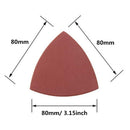 60pcs Triangular Hook and Loop e-Sandpaper, Fit 3-1/8 Inch Oscillating Mult