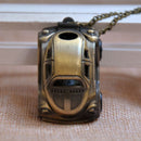 Small hanging buckle bronze classic car punk pocket watch Classic cartoon caP7T8