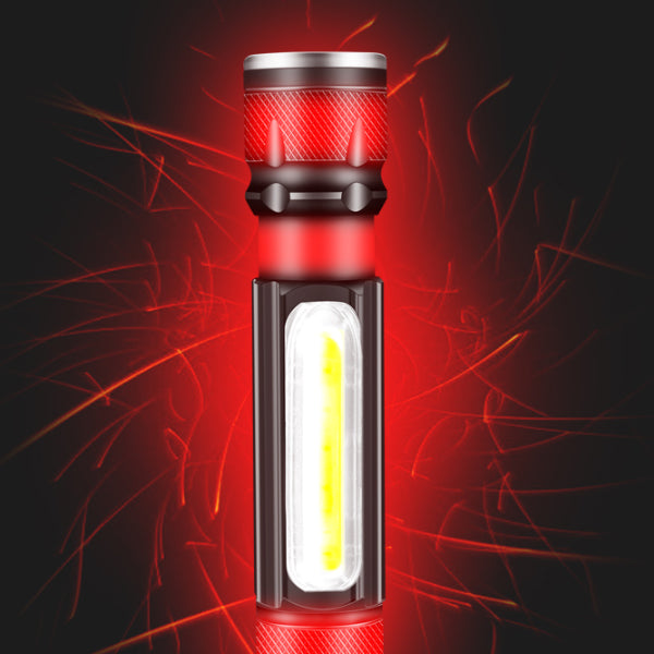 WARSUN COB06 10W Mini Torch Light USB Rechargeable Flashlight 18650 Flashlight Tail Magnet 3 Modes Flashlight Camping Hunting Emergency Lamp