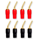 10-Pair 2mm Banana Plug Pin Screw Type, Audio Speaker Cable Connector Coppe