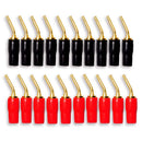 10-Pair 2mm Banana Plug Pin Screw Type, Audio Speaker Cable Connector Coppe