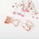 12PCS Heart Shape Binder Clips Skeleton alloy Paper Clips Foldback File Cli
