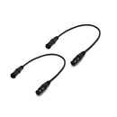 5 pack 2 ft foot feet long 3 pin Male to Female XLR shielded DMX data cable