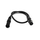 5 pack 2 ft foot feet long 3 pin Male to Female XLR shielded DMX data cable