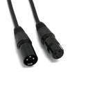 5 pack 2 ft foot feet long 3 pin Male to Female XLR shielded DMX data cable